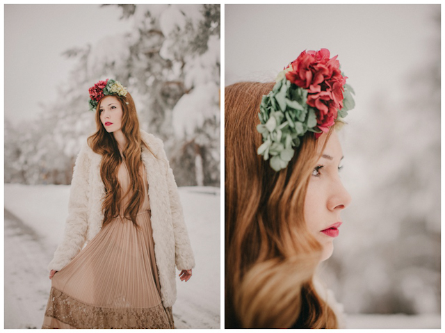 novia invierno boda corona hortensias labios rojos pablo laguia