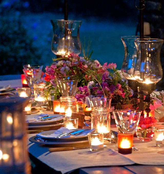 boda verano mesa flores rosa pink wedding table deco