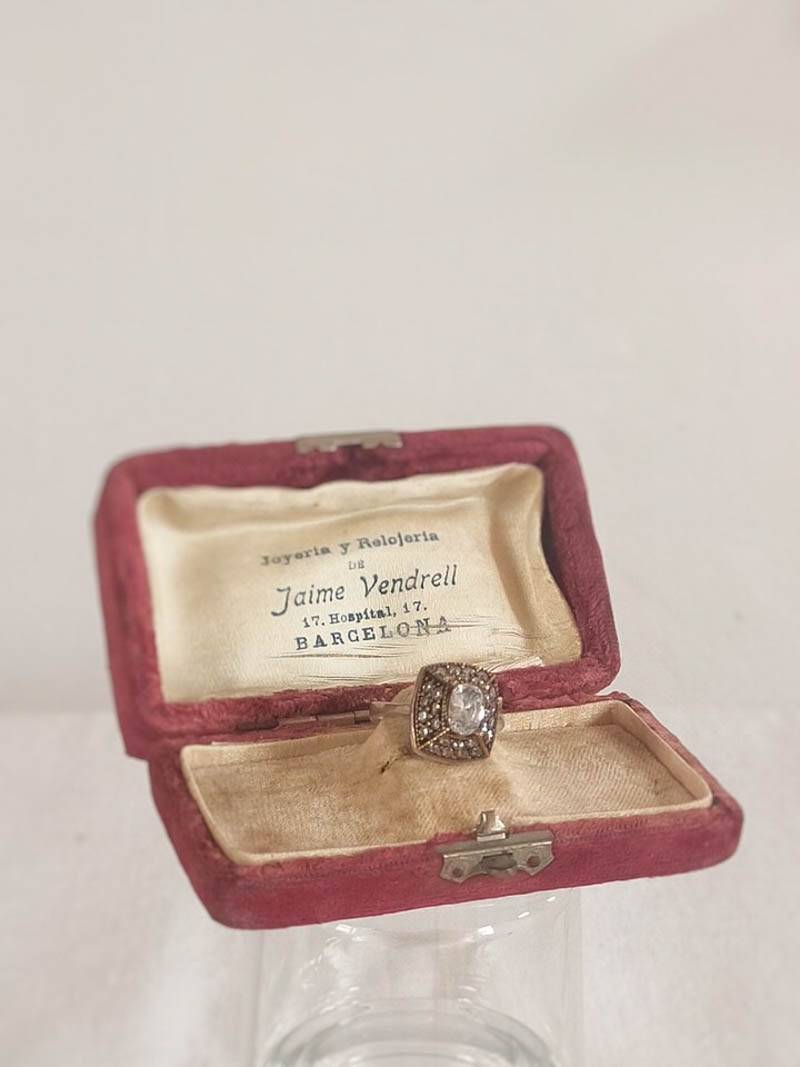 anillo vintage novia pedida boda arca barcelona