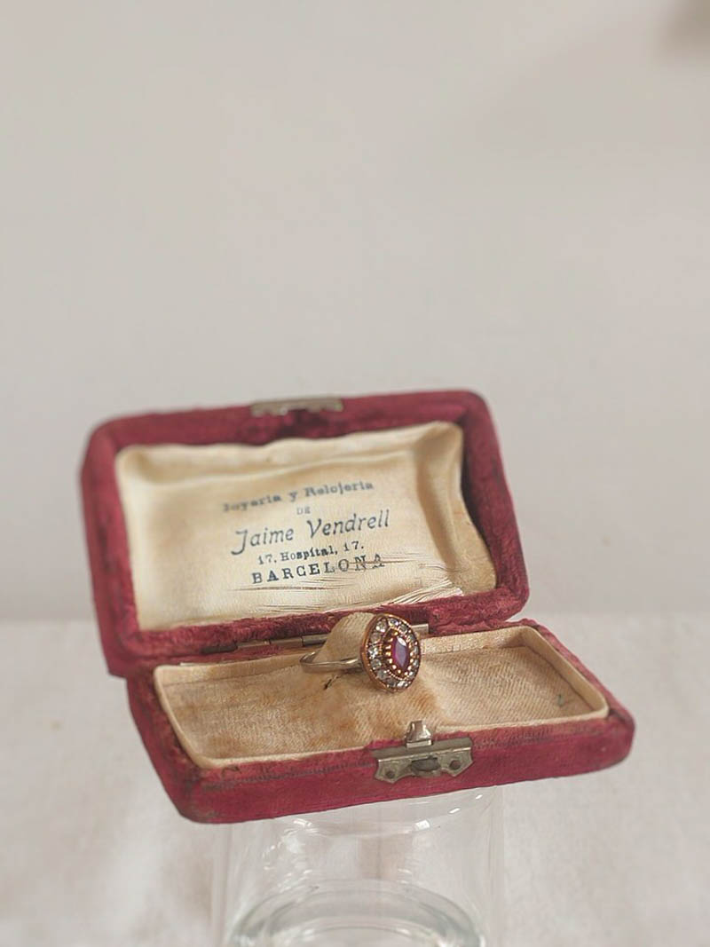 anillo vintage novia pedida boda arca barcelona