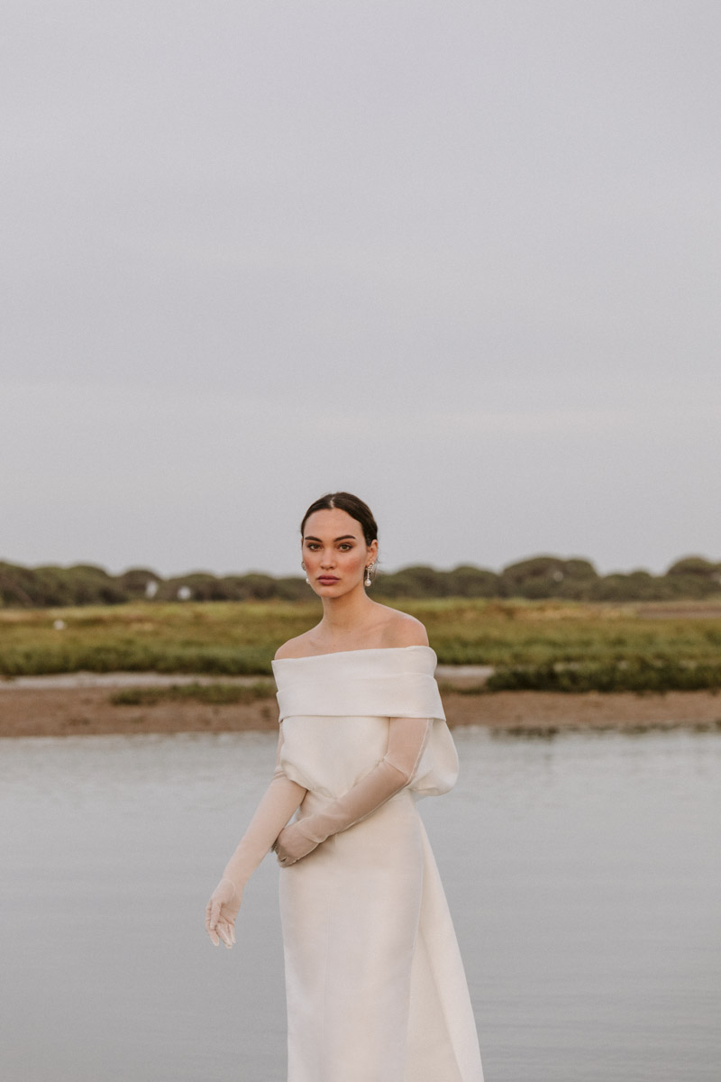 vestido novia madrid atelier wedding dress gown luis infantes minimal minimalista blog bodas a todo confetti