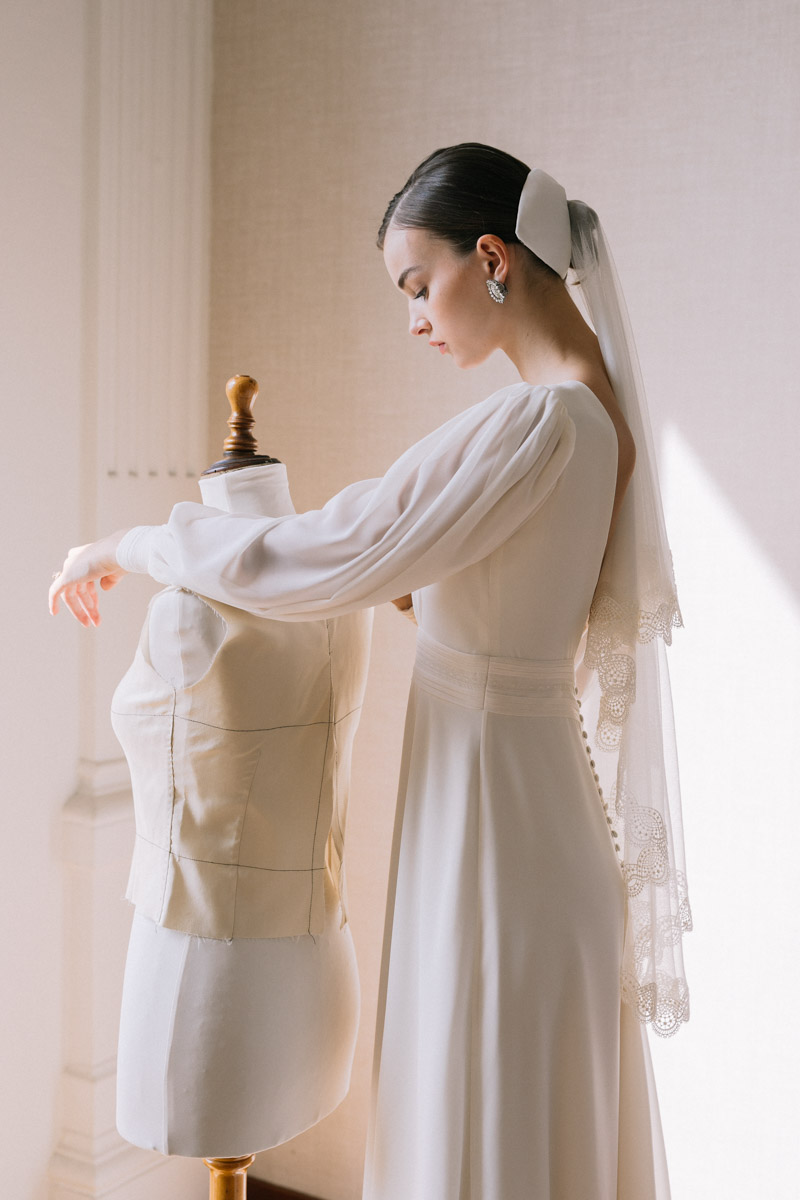 vestido novia vintage arca barcelona antiguo encaje velo blog bodas a todo confetti