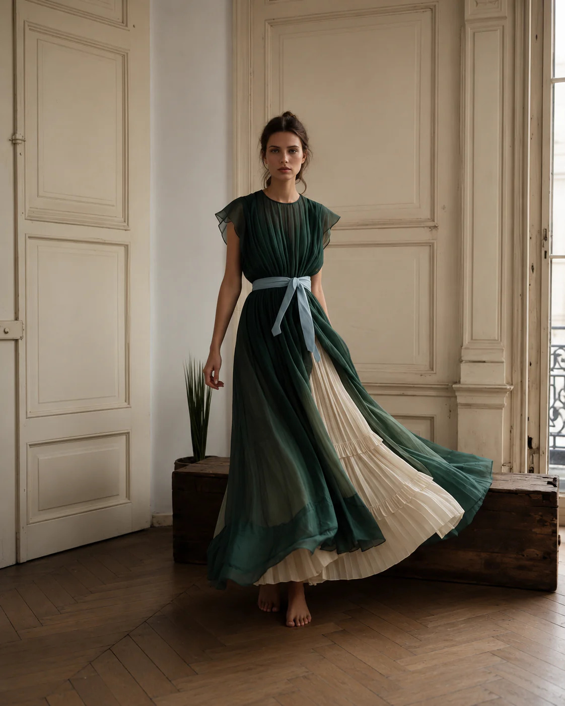 vestido largo invitada boda barcelona cazando mariposas elegante