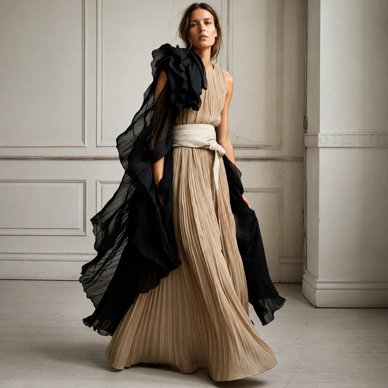 vestido largo invitada boda barcelona cazando mariposas elegante