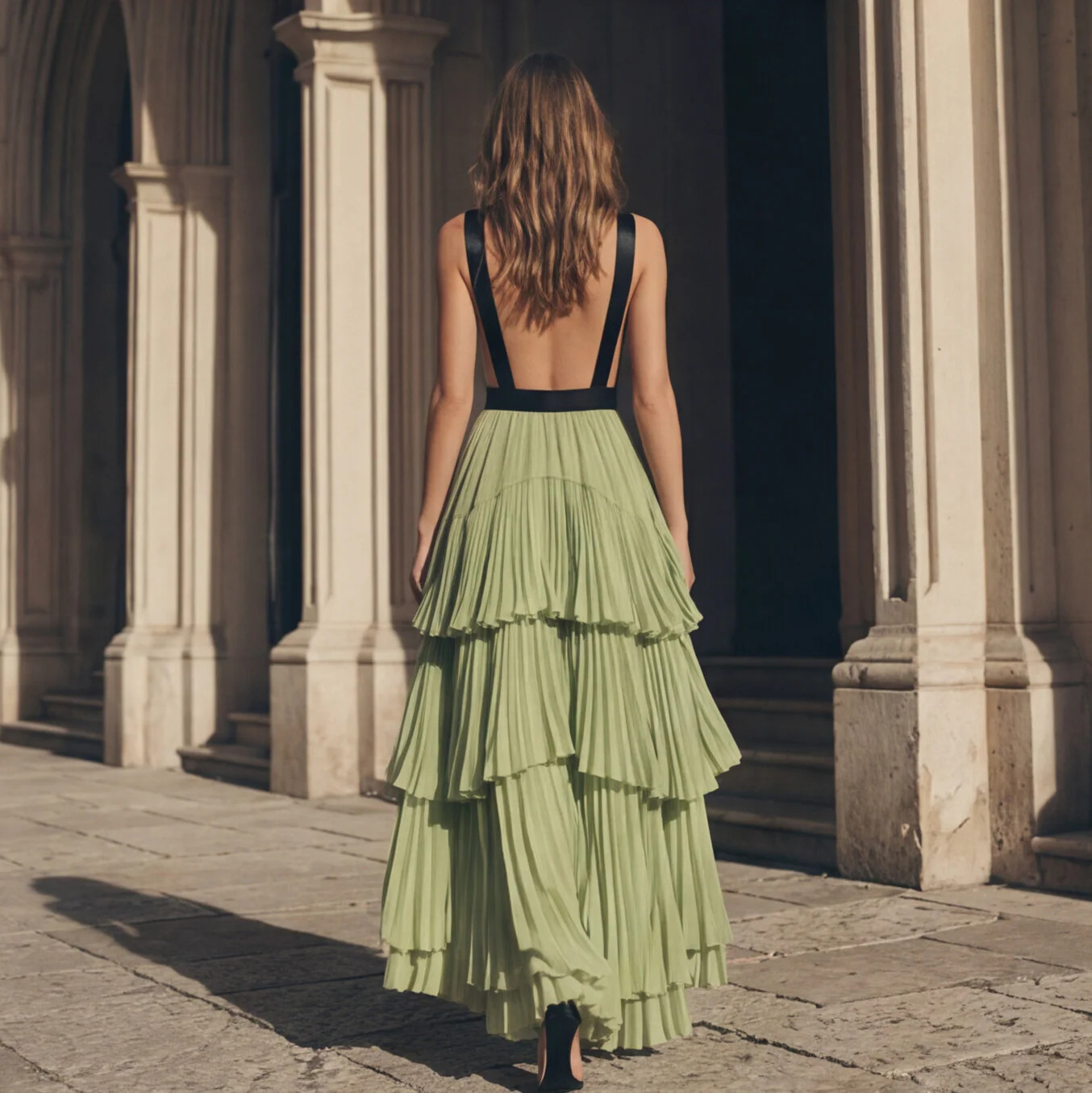 vestido largo invitada boda barcelona cazando mariposas elegante