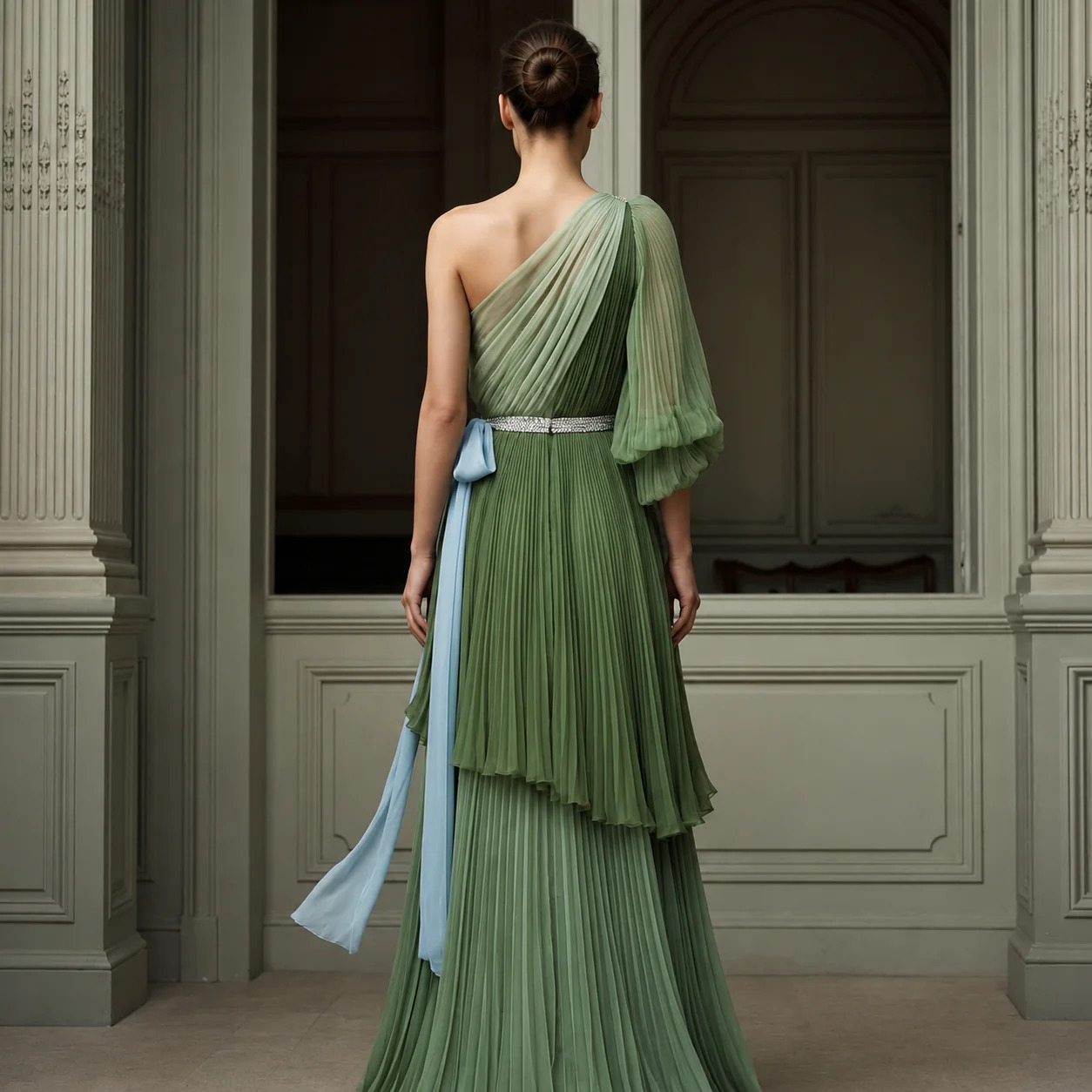 vestido largo invitada boda barcelona cazando mariposas elegante