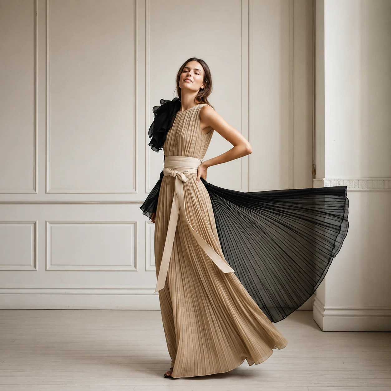 vestido largo invitada boda barcelona cazando mariposas elegante