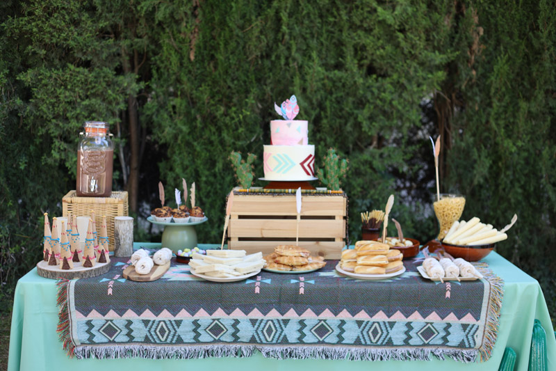 fiesta infantil tipi cumple birthday party ideas girls kids teepee camping woodland boho