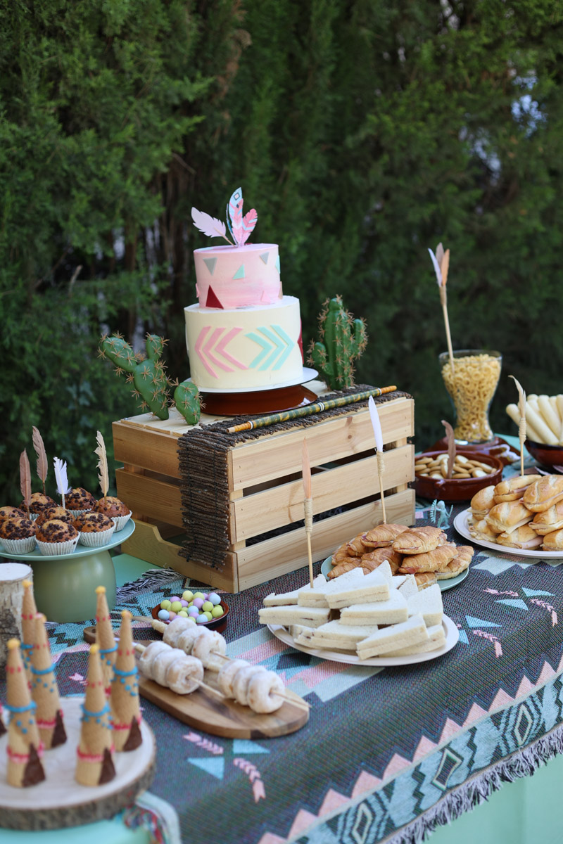 fiesta infantil tipi cumple birthday party ideas girls kids teepee camping woodland boho